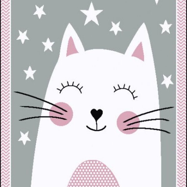 Dětský koberec Kiddo F0132 pink 160 x 230 cm - SLEVA 160 x 230 cm - SLEVA