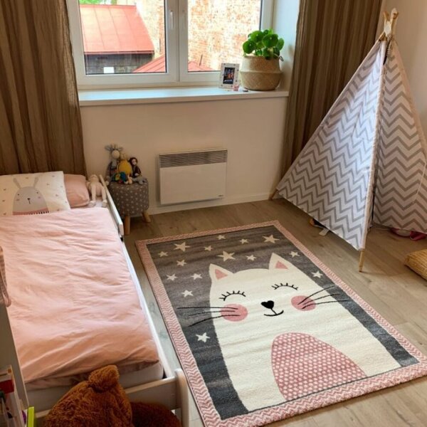 Dětský koberec Kiddo F0132 pink 160 x 230 cm - SLEVA 160 x 230 cm - SLEVA