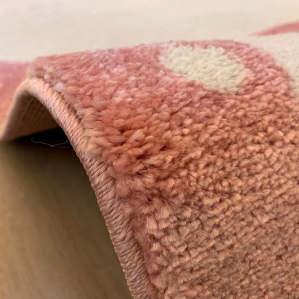 Dětský koberec Kiddo F0131 pink 80 x 150 cm - SLEVA 80 x 150 cm - SLEVA