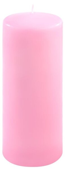 Růžová parafínová svíčka 25 cm, 180 h hoření, sada 2 ks
