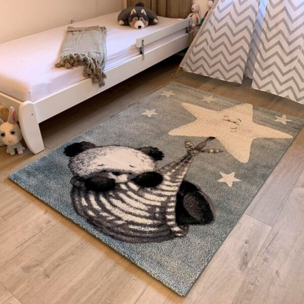 Dětský koberec Kiddo A1083 blue 120 x 170 cm-SLEVA 120 x 170 cm-SLEVA
