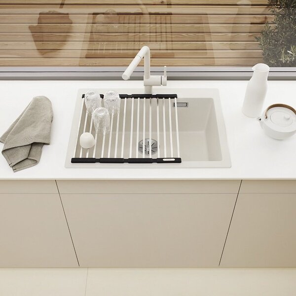 Blanco Pleon 8, silgranitový dřez 700x510x220 mm, 1-komorový, černá, BLA-525957
