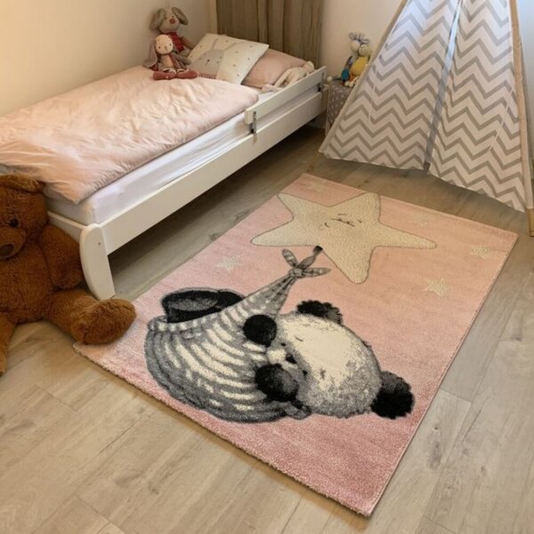 Dětský koberec Kiddo A1083 pink 160 x 230 cm-SLEVA 160 x 230 cm-SLEVA