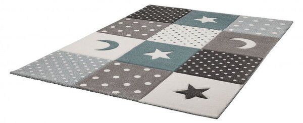 Dětský koberec Kiddy 20340/630 Night 80 x 150 cm - SLEVA 80 x 150 cm - SLEVA