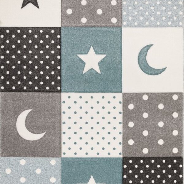 Dětský koberec Kiddy 20340/630 Night 80 x 150 cm - SLEVA 80 x 150 cm - SLEVA