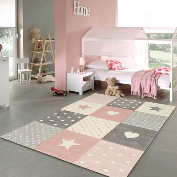 Dětský koberec Kiddy 20339/255 Star 120 x 170 cm - SLEVA 120 x 170 cm - SLEVA