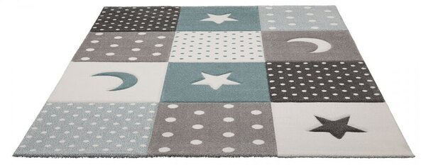 Dětský koberec Kiddy 20340/630 Night 80 x 150 cm - SLEVA 80 x 150 cm - SLEVA