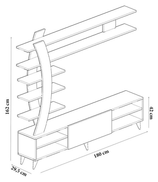 Kalune Design Obývací stěna DURU 180 cm bílá