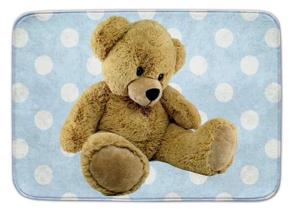 Dětský koberec Ultra Soft Medvídek modrý 70 x 100 cm-SLEVA 70 x 100 cm-SLEVA