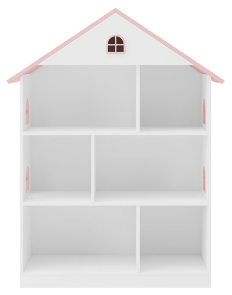 KONDELA Dětská knihovna, bílá/růžová, MAISON TYP 1