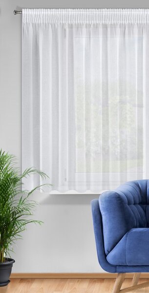ZÁCLONA NA PÁSCE ELPIDIA 350X150 CM BÍLÁ