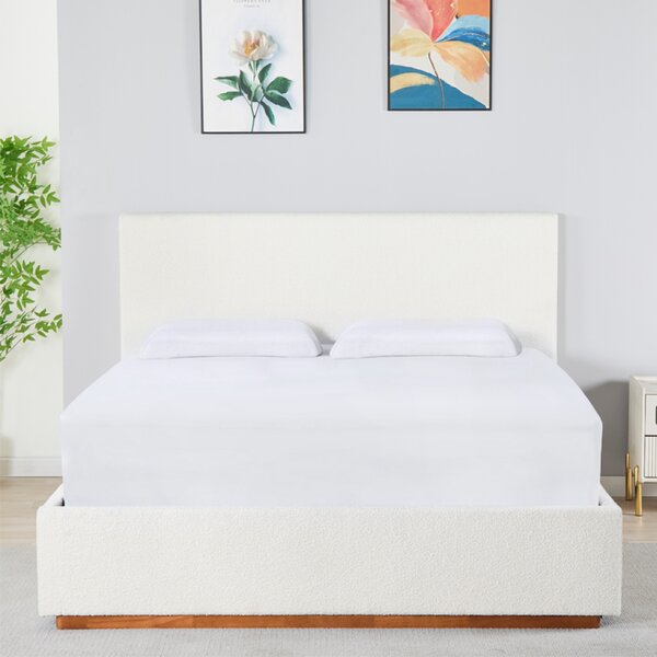 KONDELA Postel s roštem a úložným prostorem, 160x200, bílá, NUVOLA