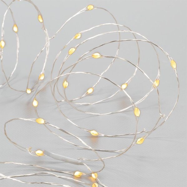 Sada 4 kusů světelných drátů 40 LED, teplá bílá