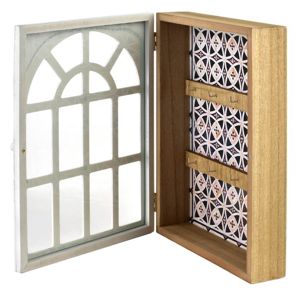 Mondex Skříňka na klíče STACY Window 28x21,5 cm bílá