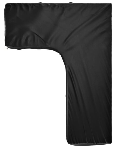 Plachta na zahradní nábytek tvar L 16 oček 210 x 260 x 80 cm 319325