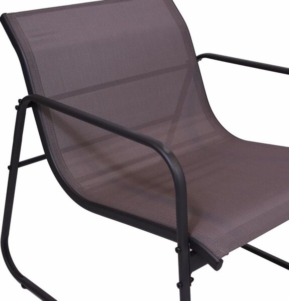 Zahradní relax set 2 křesla a stolek, ocel/textil, skládací