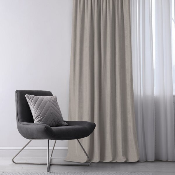 Filumi Závěs MILANA s řasící páskou Wave 7 cm cappuccino, velikost 220x225