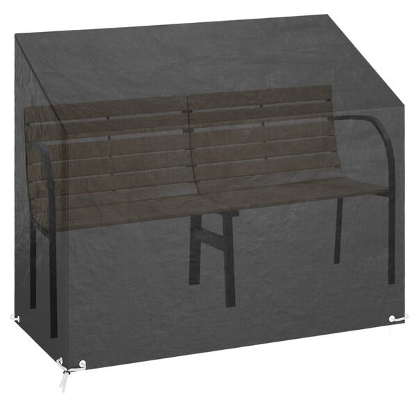 Plachta na zahradní lavici 8 oček 160 x 70 x 70/88 cm PE 319339