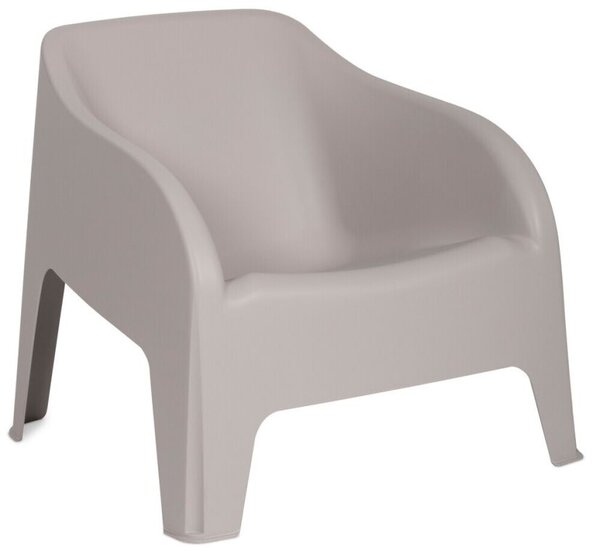 PETRA ARMCHAIR plastové křeslo, šedá