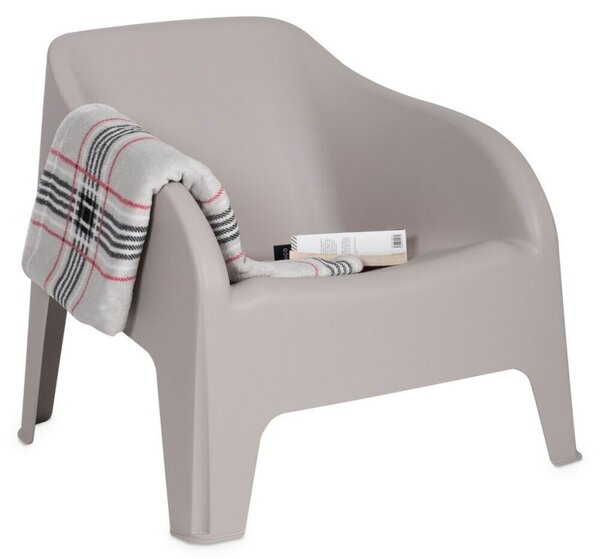 PETRA ARMCHAIR plastové křeslo, šedá