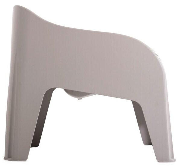 PETRA ARMCHAIR plastové křeslo, šedá