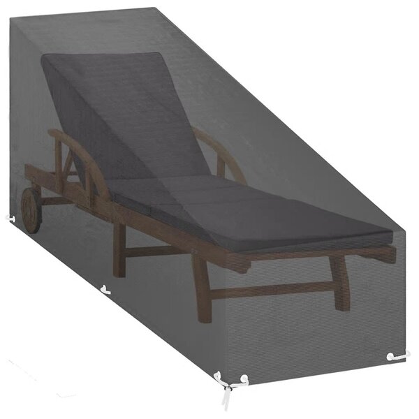 Plachta na zahradní lehátko s 12 očky 200 x 65 x 35/60 cm PE 319344