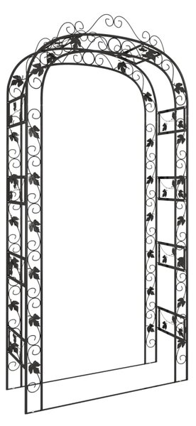 Zahradní oblouk černý 116 x 45 x 240 cm ocel 319350