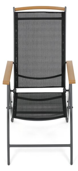 Vikio Zahradní polohovací židle šedá AZZ105S