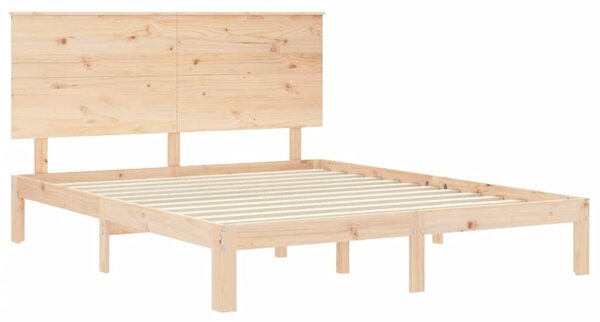 Rám postele s čelem King Size masivní dřevo 3193666