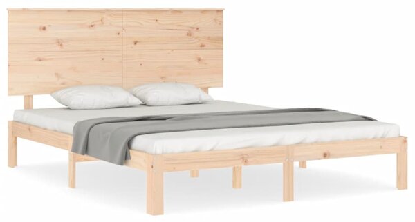 Rám postele s čelem King Size masivní dřevo 3193666