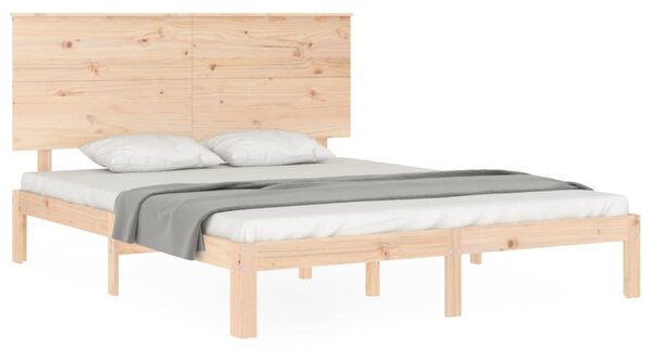 Rám postele s čelem King Size masivní dřevo 3193666