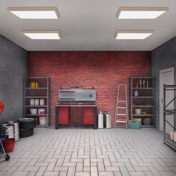 Brilagi -LED Koupelnové stropní svítidlo FRAME LED/50W/230V 60x60 cm IP44 béžová