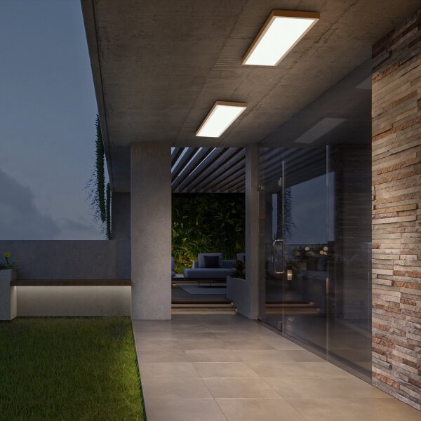 Brilagi-LED Koupelnové stropní svítidlo FRAME LED/50W/230V 120x30 cm IP44 béžová