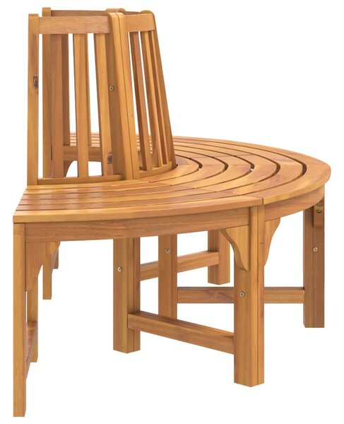 Půlkruhová lavice kolem stromu Ø 160 cm masivní eukalyptus 319423