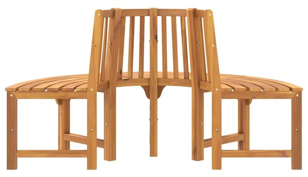 Půlkruhová lavice kolem stromu Ø 160 cm masivní eukalyptus 319423