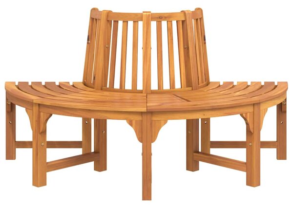 Půlkruhová lavice kolem stromu Ø 160 cm masivní eukalyptus 319423