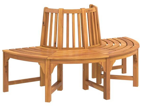 Půlkruhová lavice kolem stromu Ø 160 cm masivní eukalyptus 319423