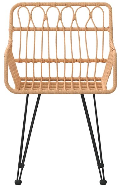 Zahradní židle 2 ks s područkami 56 x 64 x 80 cm PE ratan 319426