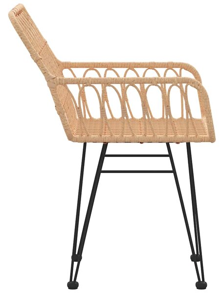 Zahradní židle 2 ks s područkami 56 x 64 x 80 cm PE ratan 319426