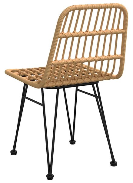 Zahradní židle 2 ks 48 x 62 x 84 cm PE ratan 319428