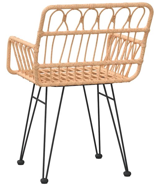 Zahradní židle 2 ks s područkami 56 x 64 x 80 cm PE ratan 319426