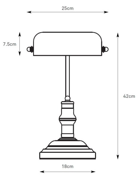 Markslöjd 108977 - Stolní lampa BANKERS 1xE14/40W/230V zlatá