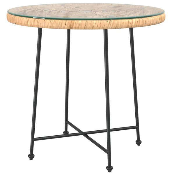 Jídelní stůl Ø 80 cm tvrzené sklo a ocel 319436