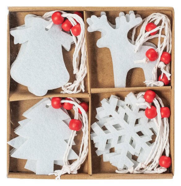 Závěsné Vánoční dekorace SHY-W8569 bílé