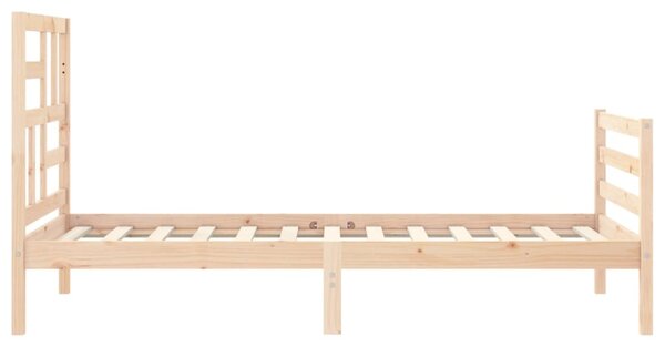 Rám postele s čelem 100 x 200 cm masivní dřevo 3194886