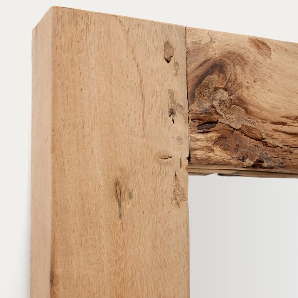 Kave Home Dřevěné závěsné zrcadlo Maden 180 x 80 cm