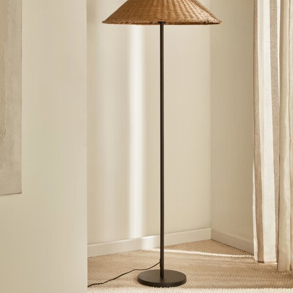 Ratanová stojací lampa Kave Home Urania 154 cm