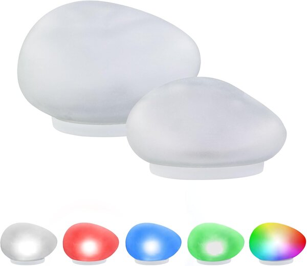 ACA Lighting Solární a vodotěsný LED kámen RGB+W 26x20x14 cm, dálkové ovládaní