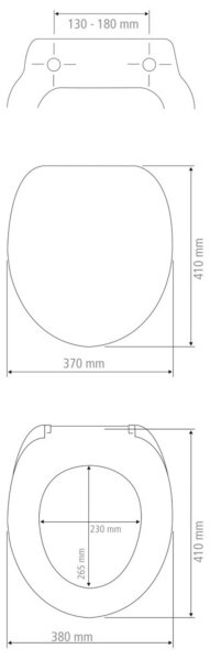 WENKO 25172100-WC sedátko PRIMA 37x41 cm modrá/stříbrná