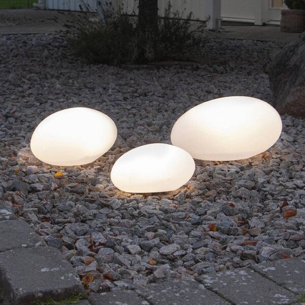 ACA Lighting Solární a vodotěsný LED kámen RGB+W 26x20x14 cm, dálkové ovládaní